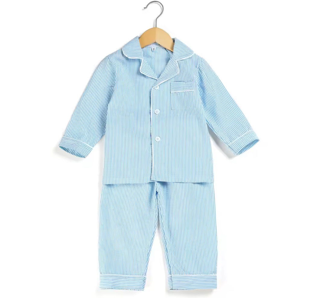 Blue stripe pjs