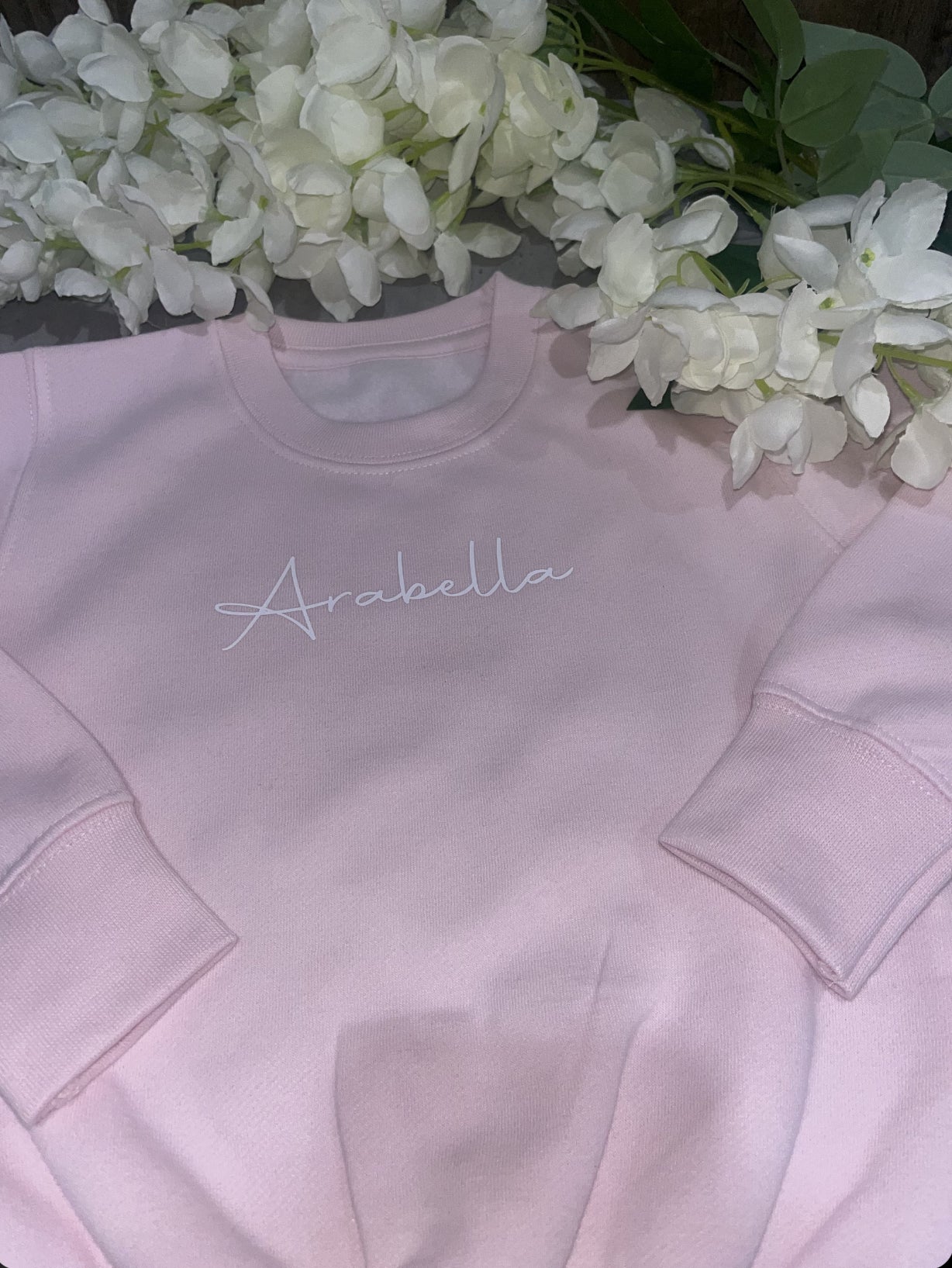Pink fine line sweatshirt