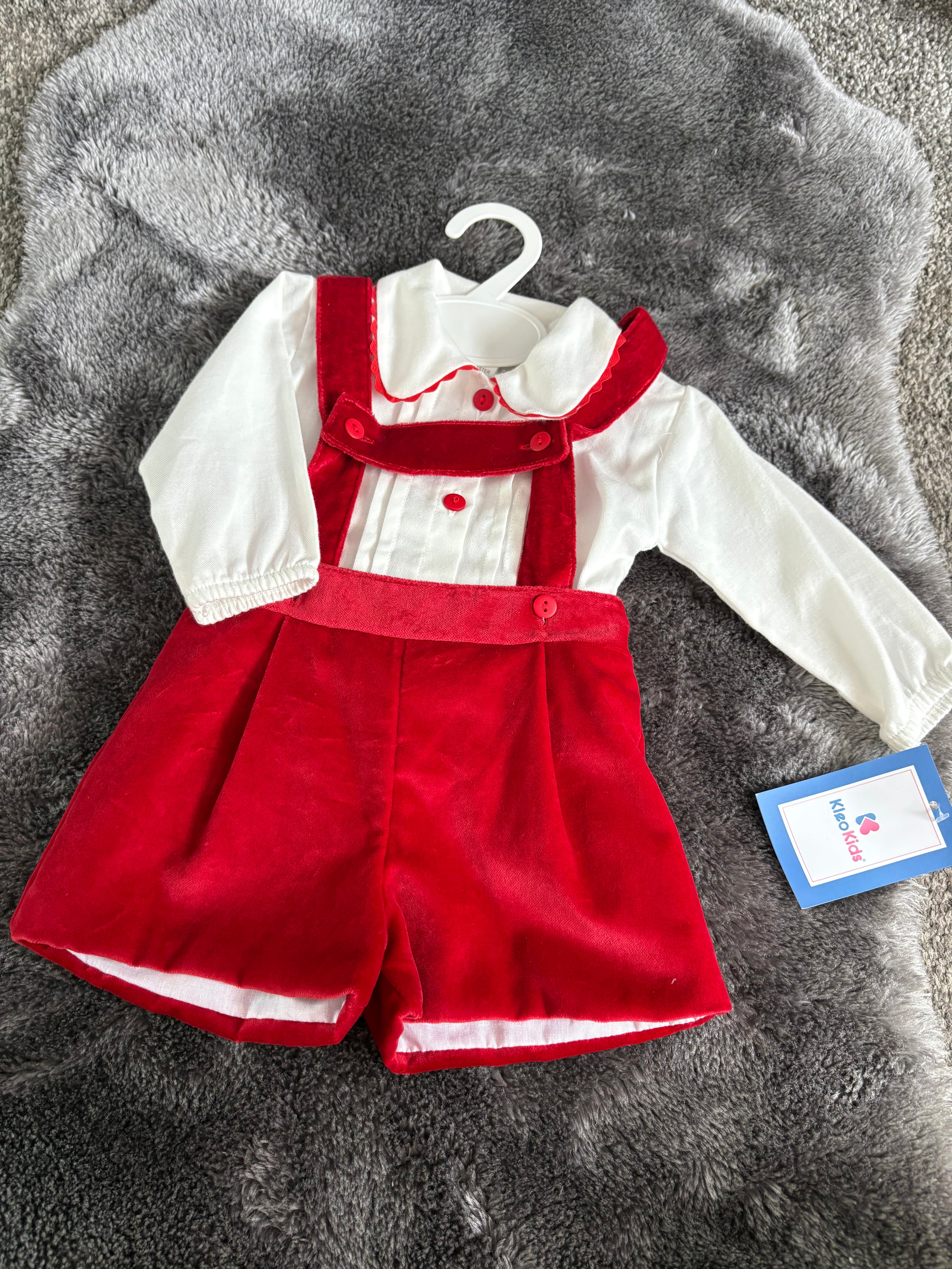 Red dungarees